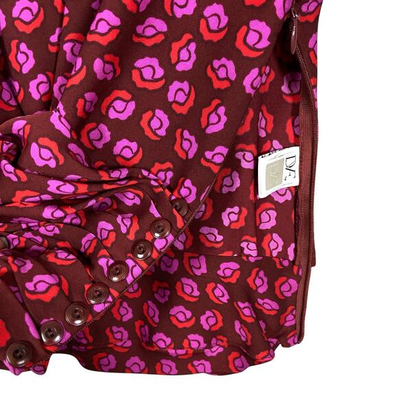 Diane Von Furstenberg Long Sleeves Silk Blouse Top Size 6 - Picture 3 of 11